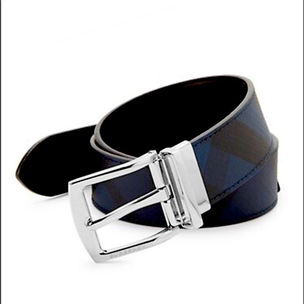 “Authentic” Navy Burberry Belt